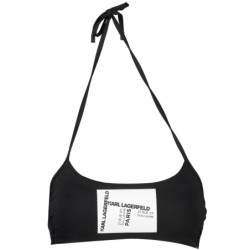 KARL LAGERFELD BEACHWEAR SWIMSUIT TOP WOMEN BLACK
