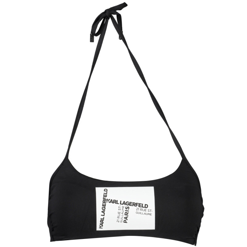 KARL LAGERFELD BEACHWEAR SWIMSUIT TOP WOMEN BLACK