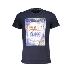 T-SHIRT À MANCHES COURTES CAVALLI CLASS HOMME BLEU