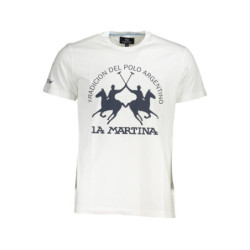 T-SHIRT À MANCHES COURTES POUR HOMME LA MARTINA BLANC