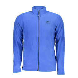 GIAN MARCO VENTURI MEN'S BLUE ZIP-UP SWEATSHIRT