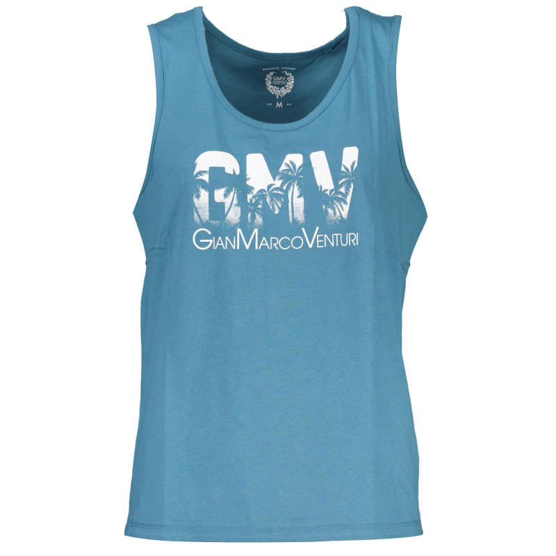 GIAN MARCO VENTURI MEN'S BLUE TANK TOP