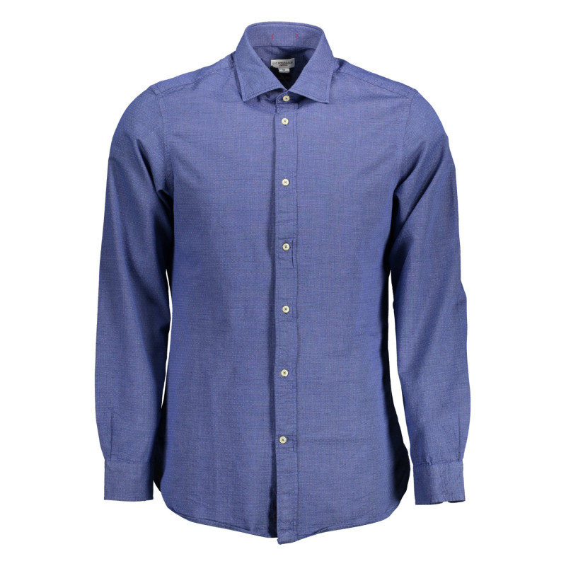 Polo américain à manches longues pour homme, bleu