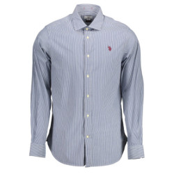 US POLO SHIRT LONG SLEEVE MEN BLUE