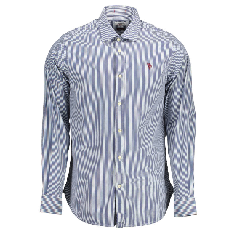 US POLO SHIRT LONG SLEEVE MEN BLUE