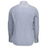 Polo américain à manches longues pour homme, bleu