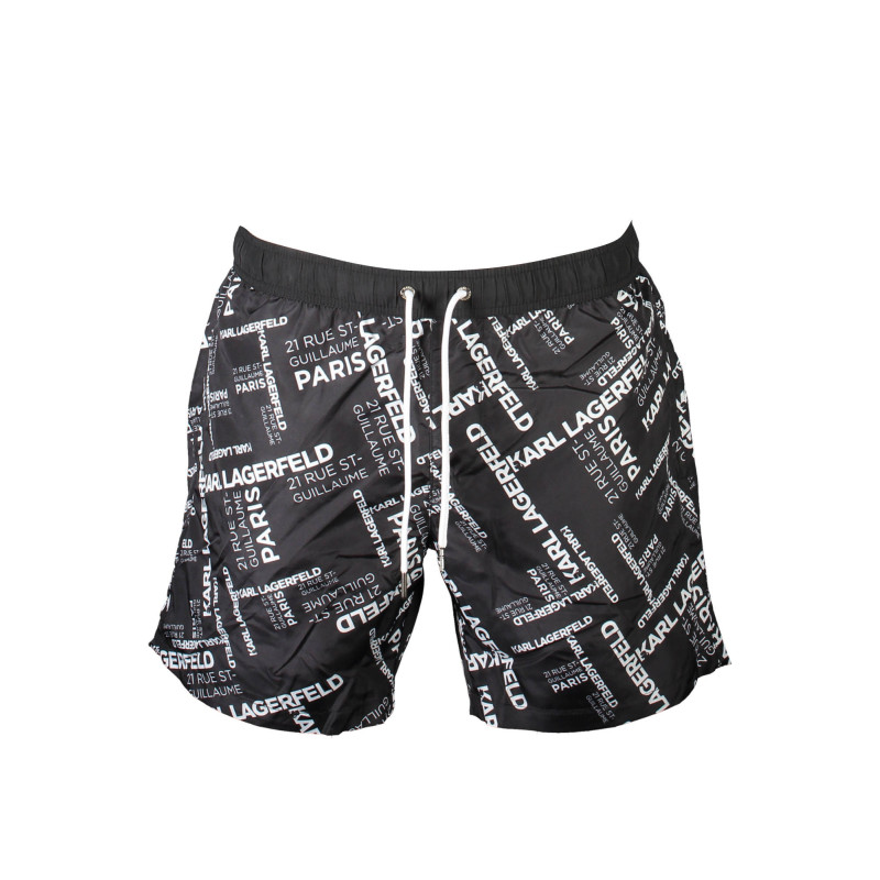 KARL LAGERFELD BEACHWEAR SWIMSUIT BLACK MEN'S BOTTOM