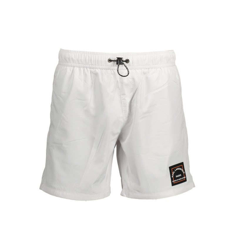 KARL LAGERFELD BEACHWEAR SWIMSUIT BOTTOM MEN WHITE