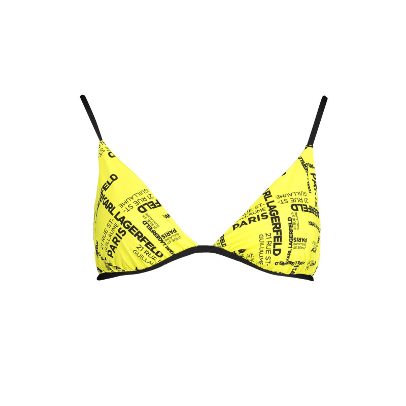 KARL LAGERFELD BEACHWEAR SWIMSUIT TOP WOMEN YELLOW