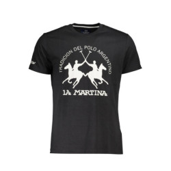 LA MARTINA MEN'S SHORT SLEEVE T-SHIRT BLACK