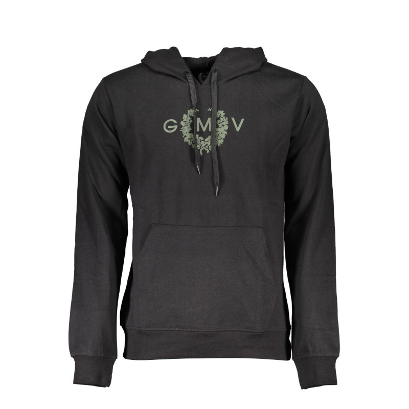 SWEAT-SHIRT NOIR SANS FERMETURE ÉCLAIR POUR HOMME GIAN MARCO VENTURI