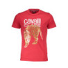 T-SHIRT À MANCHES COURTES CAVALLI CLASS HOMME ROUGE