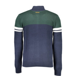 GIAN MARCO VENTURI BLUE MEN'S CARDIGAN