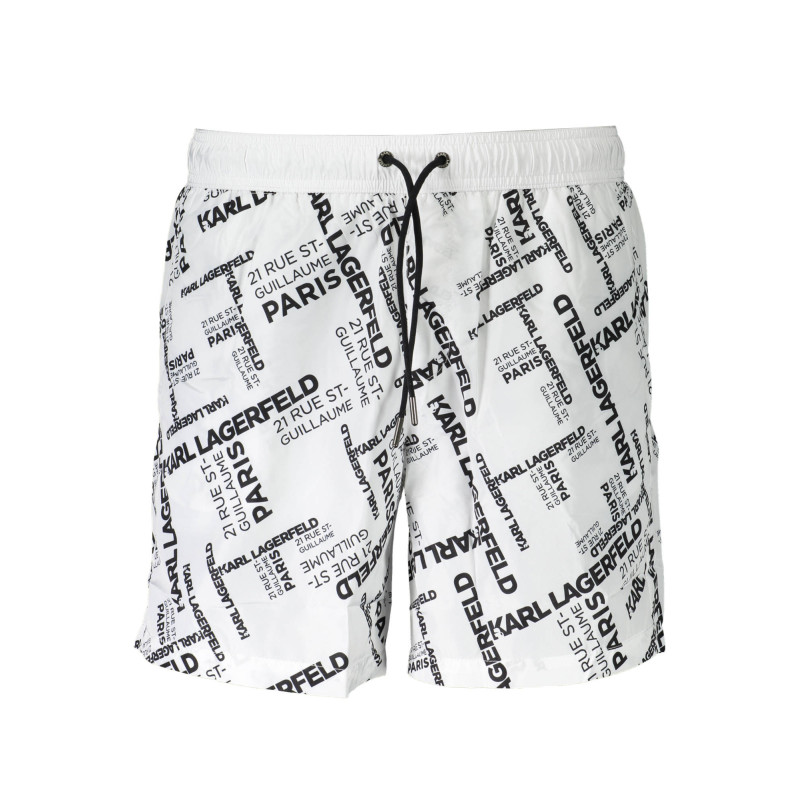 KARL LAGERFELD BEACHWEAR SWIMSUIT BOTTOM MEN WHITE