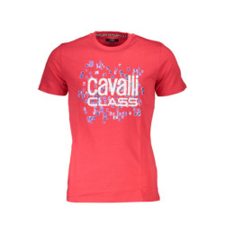T-SHIRT À MANCHES COURTES CAVALLI CLASS HOMME ROUGE