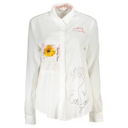 DESIGUAL LONG SLEEVE SHIRT WOMEN WHITE
