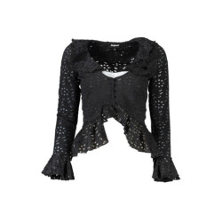 DESIGUAL LONG SLEEVE SHIRT WOMEN BLACK