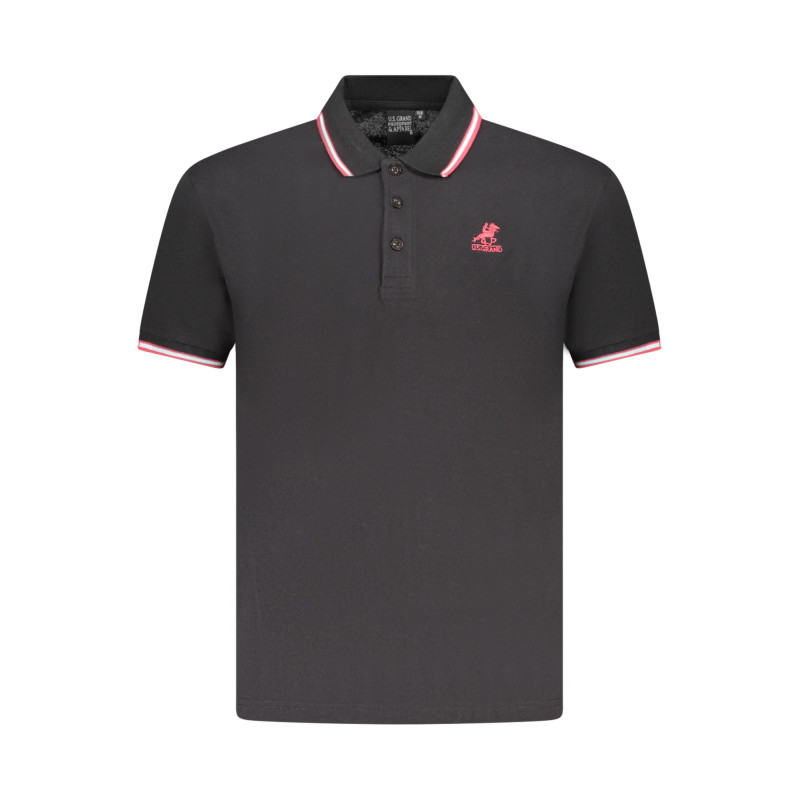 Chemise polo US Grand Polo à manches courtes pour homme, noire
