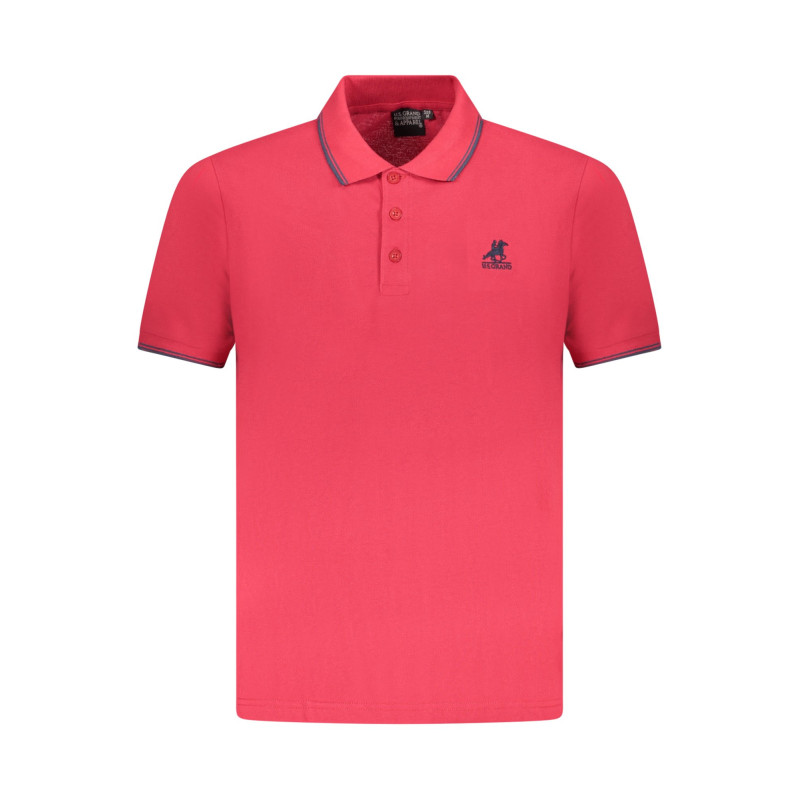 US GRAND MEN'S SHORT-SLEEVE POLO SHIRT, RED