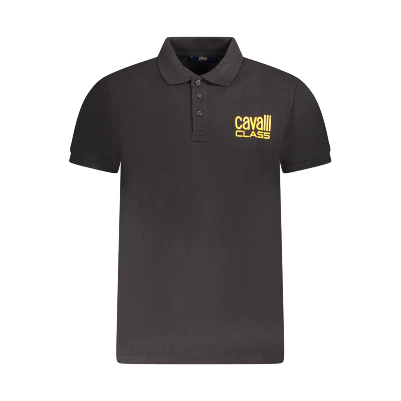 CAVALLI CLASS POLO SHORT SLEEVE MEN BLACK