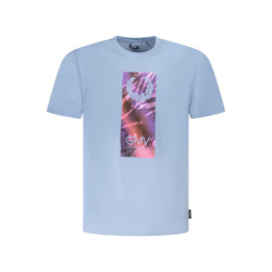 GIAN MARCO VENTURI MEN'S SHORT SLEEVE T-SHIRT BLUE