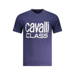 T-SHIRT À MANCHES COURTES CAVALLI CLASS HOMME BLEU