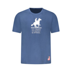 T-shirt à manches courtes bleu pour homme US GRAND