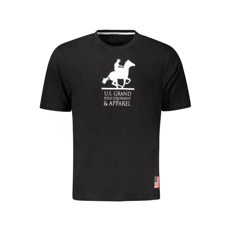 T-shirt noir à manches courtes pour homme US GRAND