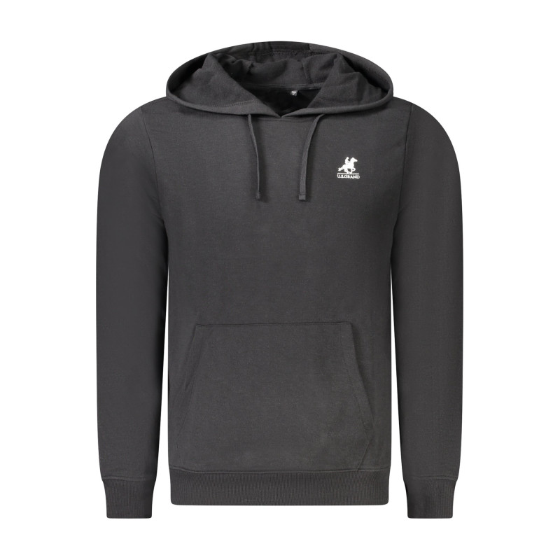 SWEAT-SHIRT NOIR À FERMETURE ÉCLAIR POUR HOMME US GRAND