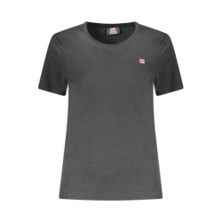 T-SHIRT FEMME MANCHES COURTES NORVÈGE 1963 NOIR