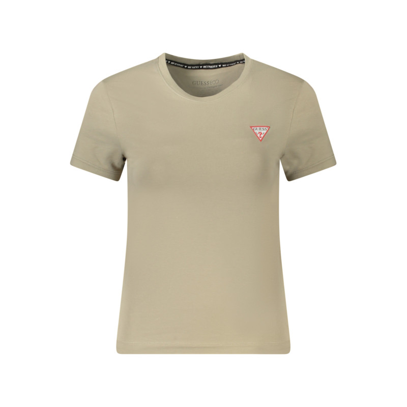 T-SHIRT FEMME À MANCHES COURTES GUESS JEANS BEIGE