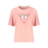 T-SHIRT À MANCHES COURTES GUESS JEANS POUR FEMME ROSE