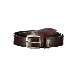 GUESS JEANS LEATHER BELT MEN BROWN