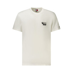 T-SHIRT À MANCHES COURTES TOMMY HILFIGER POUR HOMME BLANC