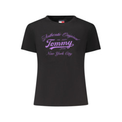 T-SHIRT À MANCHES COURTES TOMMY HILFIGER FEMME NOIR