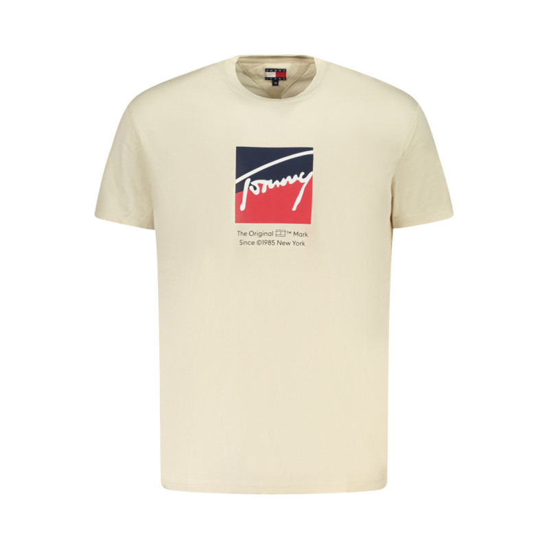 T-shirt à manches courtes Tommy Hilfiger pour homme, beige