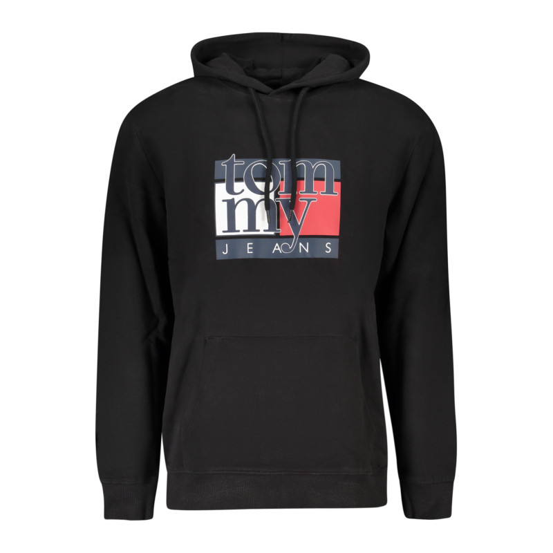 Sweat zippé noir Tommy Hilfiger pour homme