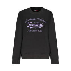 TOMMY HILFIGER WOMEN'S BLACK ZIP-UP SWEATSHIRT
