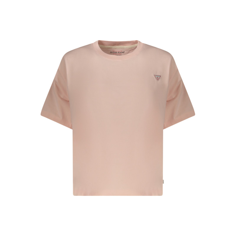 GUESS JEANS WOMEN'S SHORT SLEEVE T-SHIRT PINK