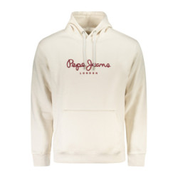 PEPE JEANS MEN'S WHITE ZIP-UP SWEATSHIRT