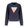 GUESS JEANS WOMEN'S BLUE ZIP-UP SWEATSHIRT