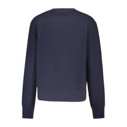 GUESS JEANS WOMEN'S BLUE ZIP-UP SWEATSHIRT