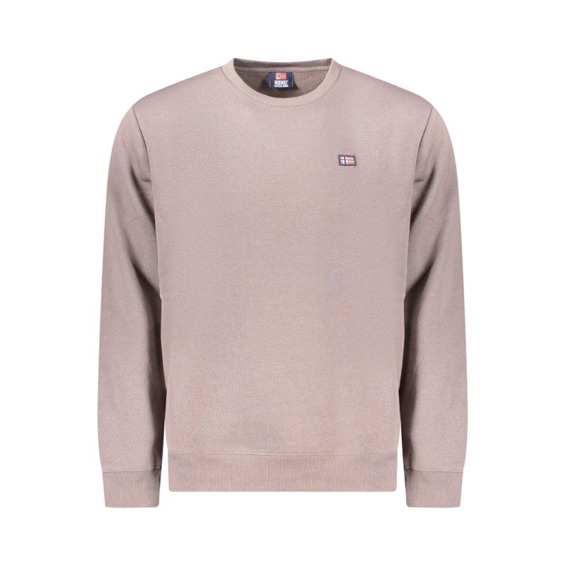 NORWAY 1963 MEN'S BROWN ZIP-UP SWEATSHIRT