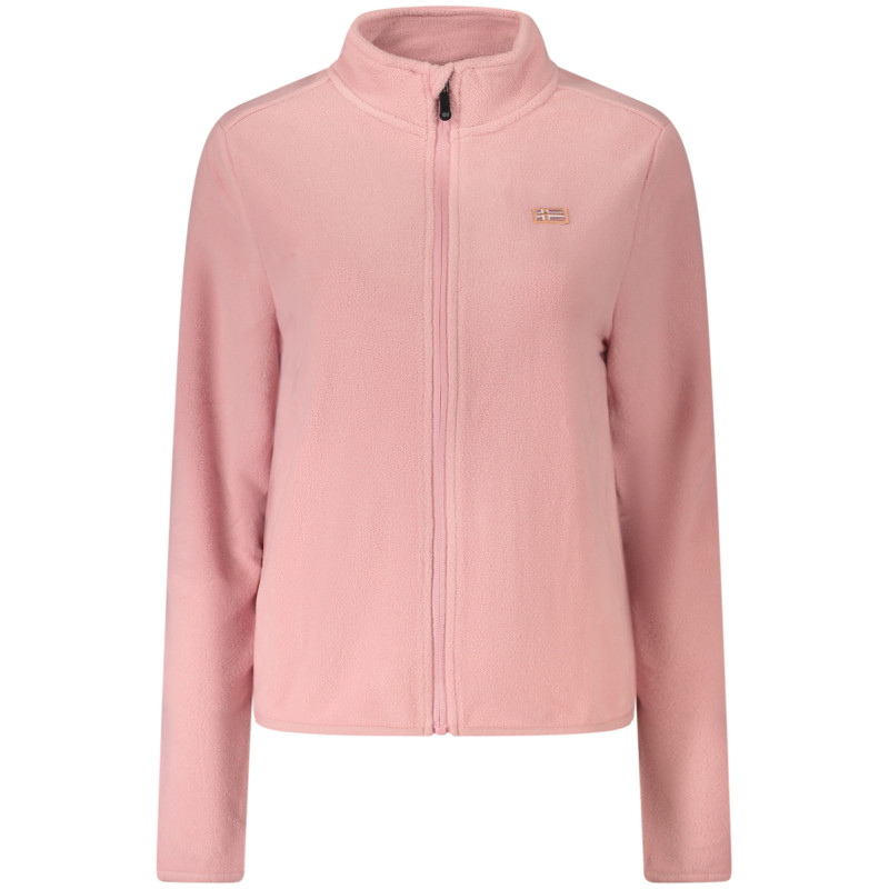 Sweat-shirt zippé rose pour femme, Norvège 1963