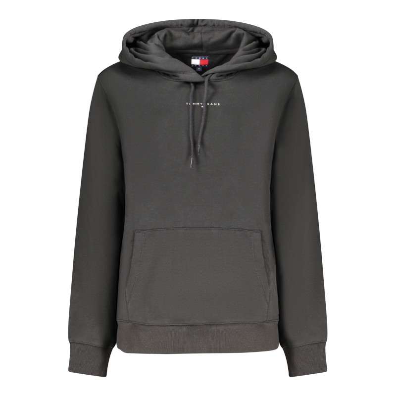 TOMMY HILFIGER WOMEN'S BLACK ZIP-UP SWEATSHIRT