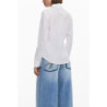 DESIGUAL WOMEN'S LONG-SLEEVED SHIRT WHITE