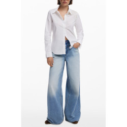 CHEMISE À MANCHES LONGUES FEMME DESIGUAL BLANCHE