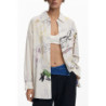 DESIGUAL WOMEN'S LONG-SLEEVED SHIRT WHITE