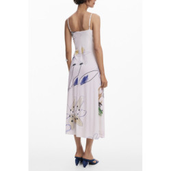 ROBE LONGUE FEMME DESIGUAL BLANCHE