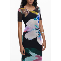 DESIGUAL WOMEN'S LONG BLACK DRESS